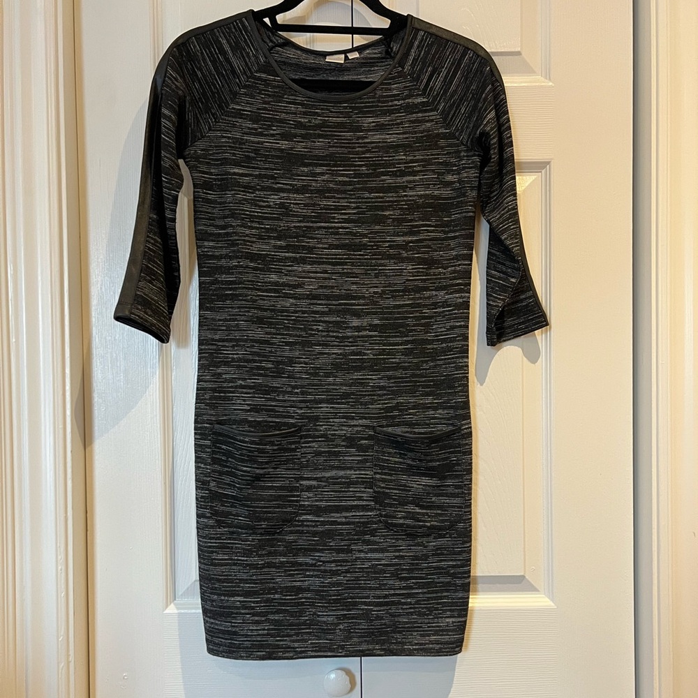 Twik Charcoal and Black 3/4 Sleeve Dress XS - Picture 2 of 7